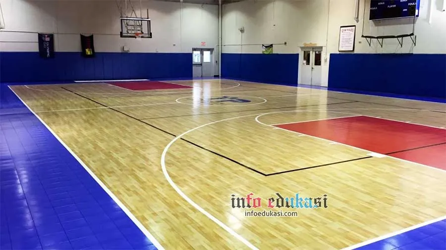 Contoh Gambar Foto Lapangan Bola Basket Di Dalam Ruangan (Indoor)