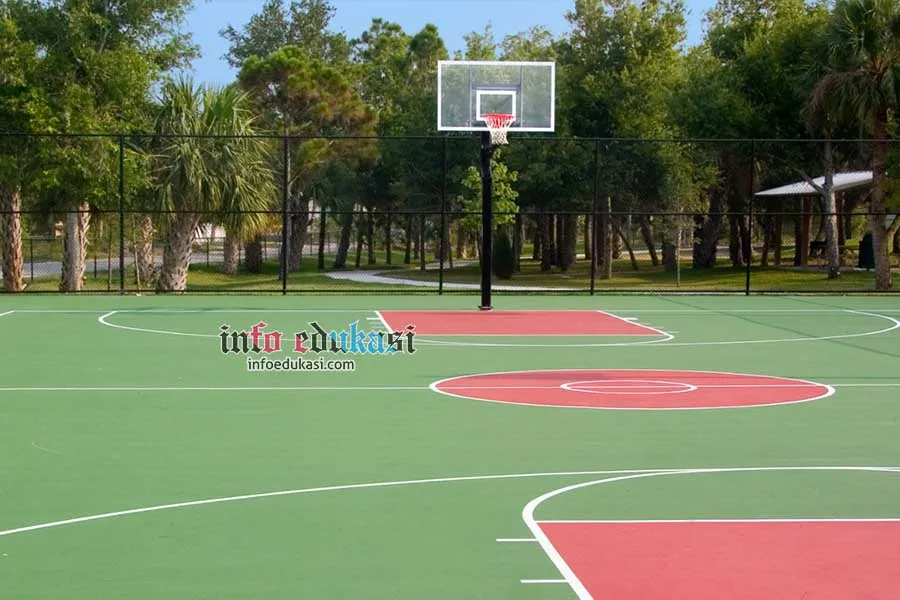 Contoh Gambar Foto Lapangan Bola Basket Di Luar Ruangan (Outdoor)